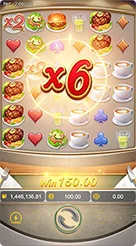 Diner Delights · Mengenali tombol kontrol putaran, mode otomatis, dan percepatan animasi Turbo.